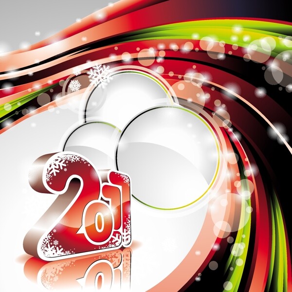 2011年新年背景图片矢量素材