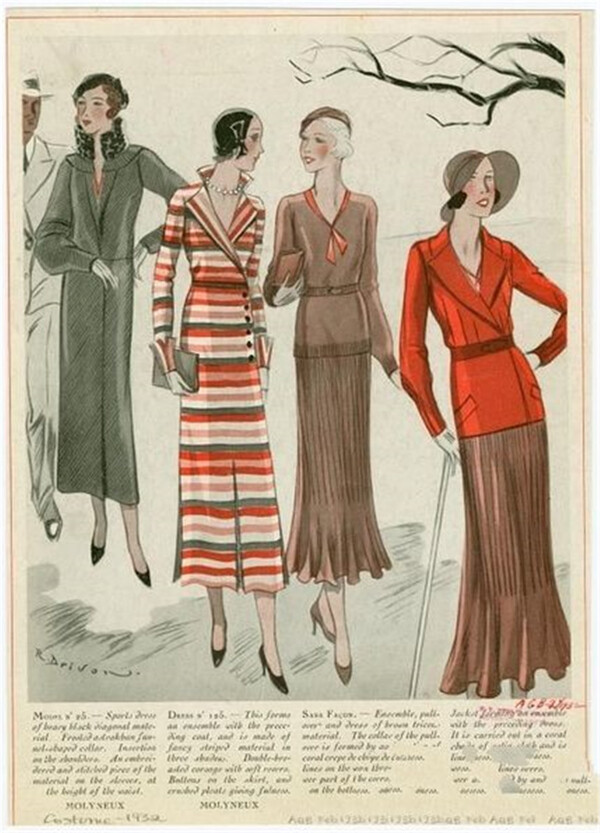 4款时尚欧式女装设计图