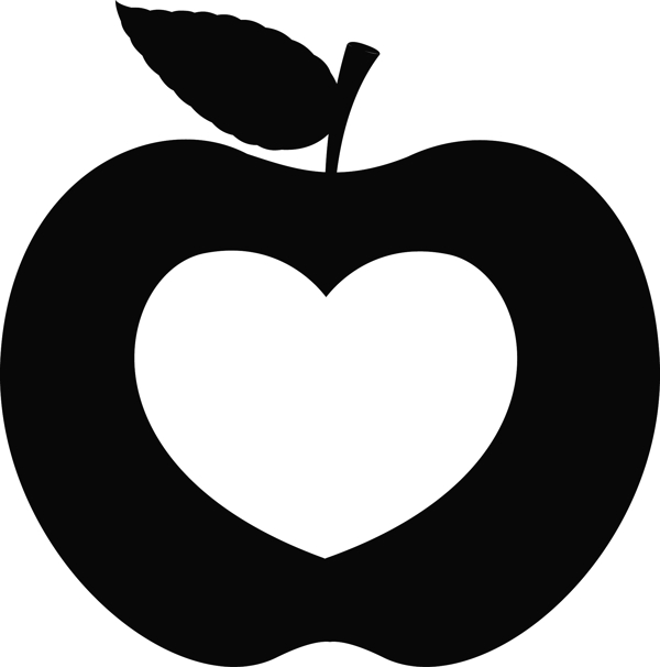 黑苹果形状的心
