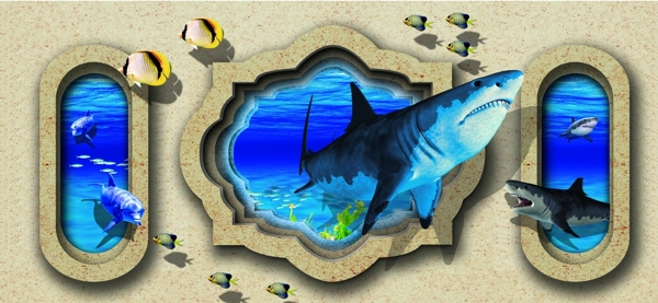 3D鲨鱼
