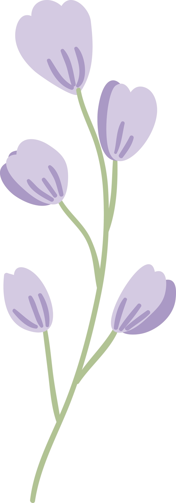 紫色花瓣矢量素材