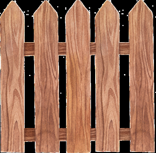 木板制作木栅栏矢量素材