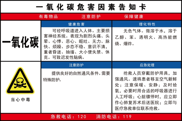 一氧化碳告知牌