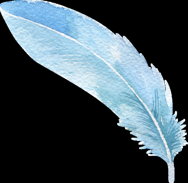 薄荷羽翼透明装饰素材