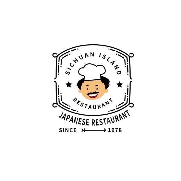 小清新卡通餐饮logo
