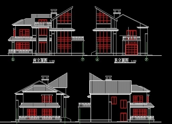 别墅设计施工图图片