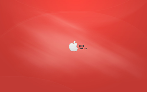 红色简洁苹果桌面