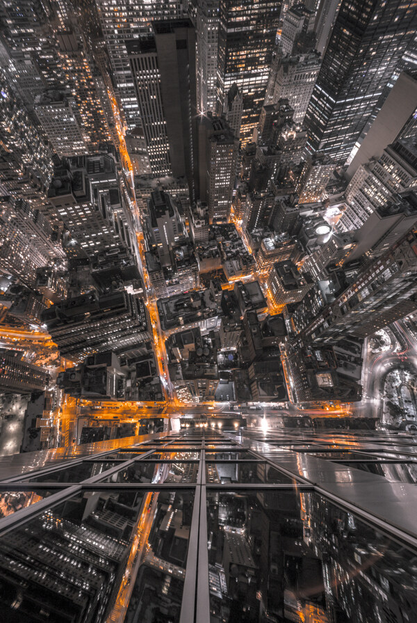 俯瞰城市夜景