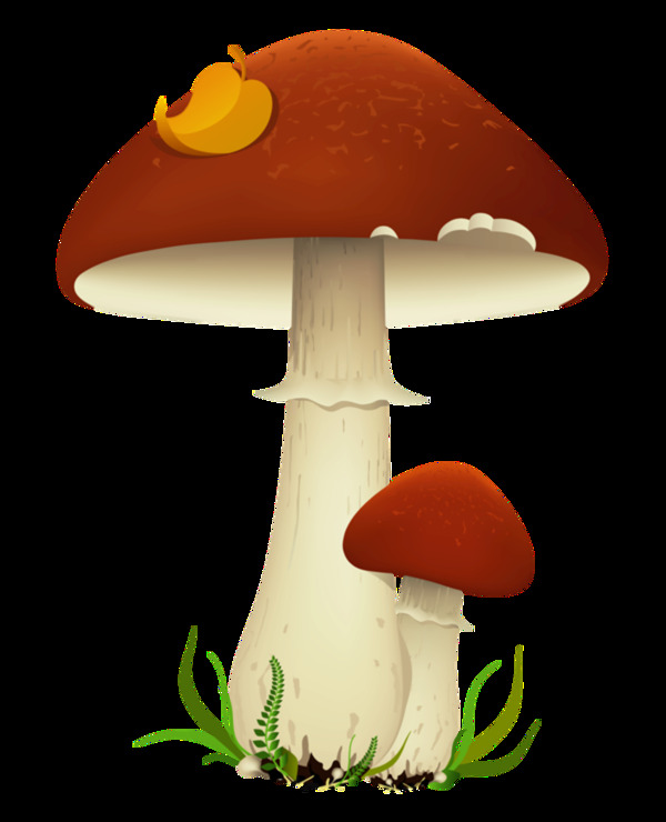 卡通蘑菇图案元素