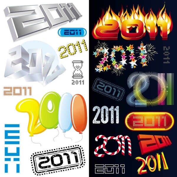 多款2011字体创意字体