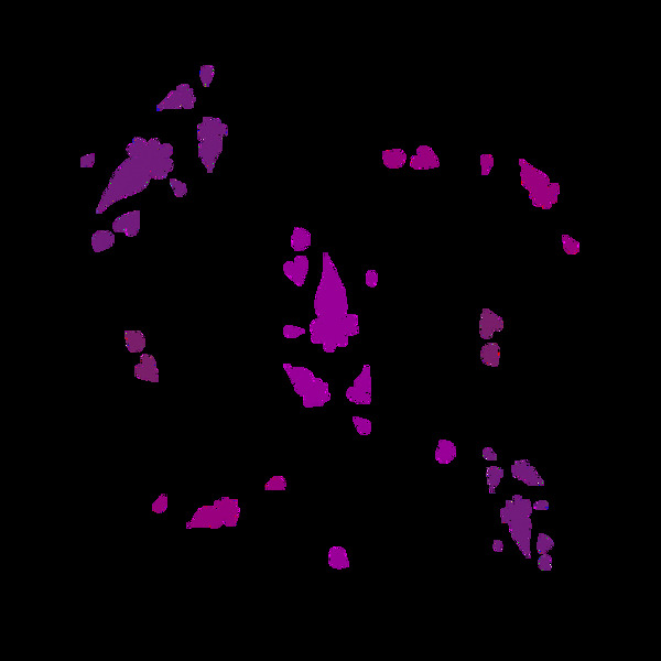 漂浮紫色花瓣元素