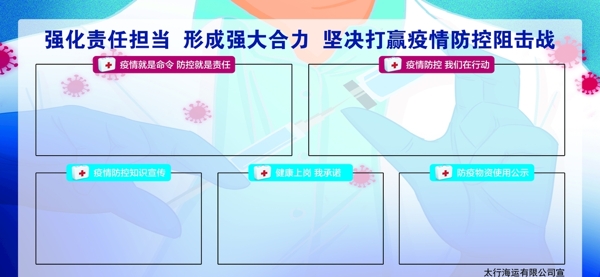 新冠病毒疫情公示展板