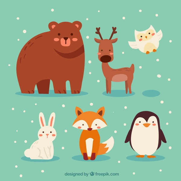 6款可爱雪中的动物