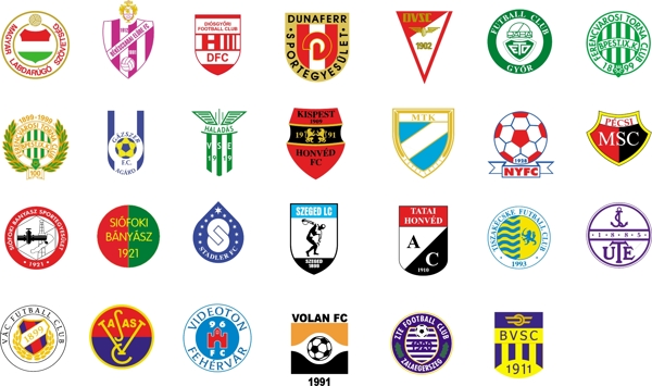 全球2487个足球俱乐部球队标志匈牙利图片