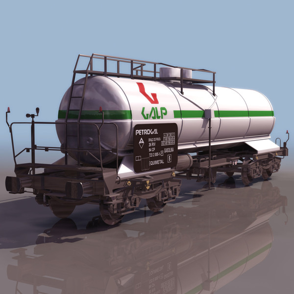 火车油罐车箱3D模型
