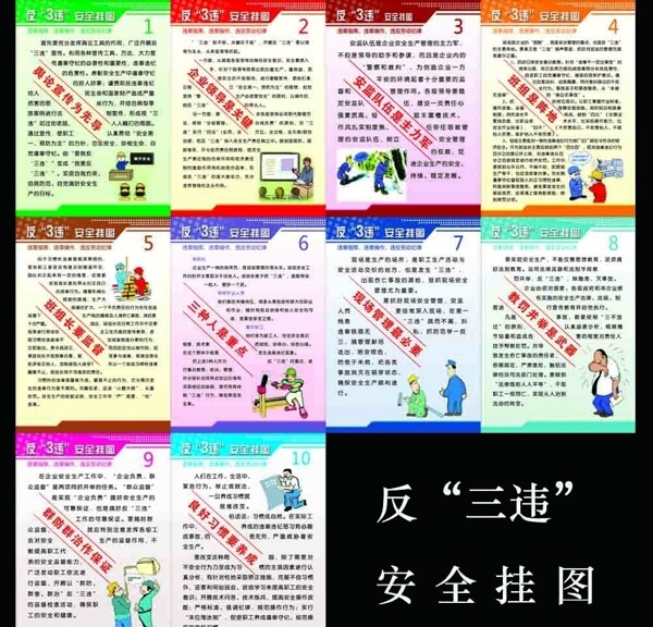 反三违安全挂图图片