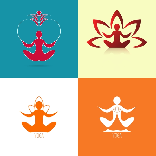 瑜伽馆会所标志logo设计