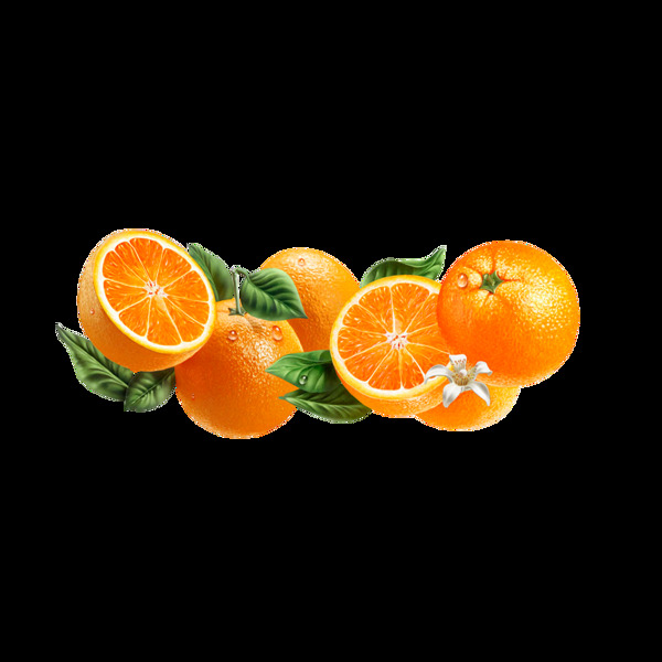 新鲜橙子元素