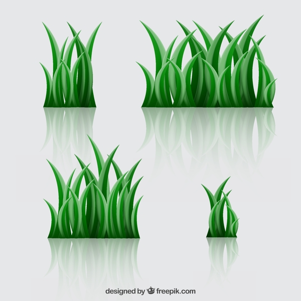绿色草从设计矢量素材