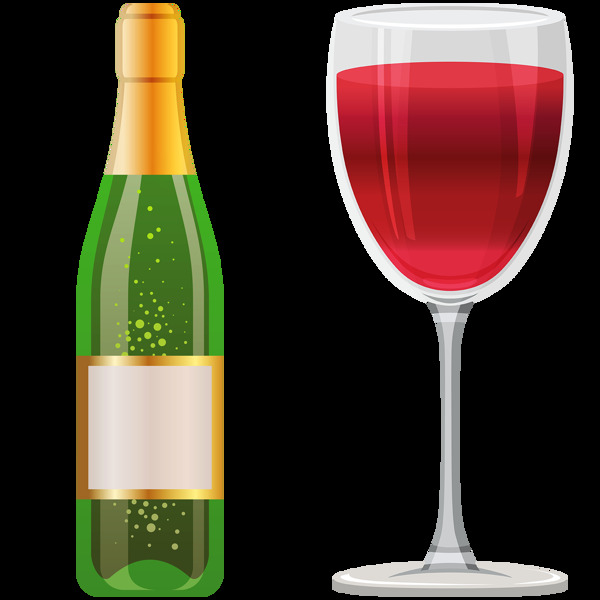 红色葡萄酒免抠png透明图层素材