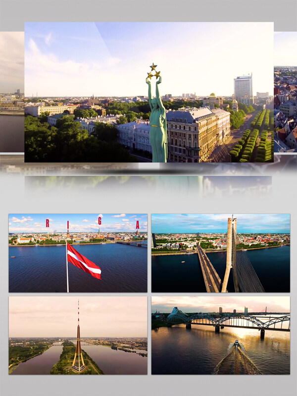 2k东欧拉脱维亚里加城市景观人文风光航拍