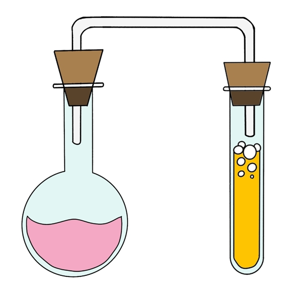 正在做化学实验插画