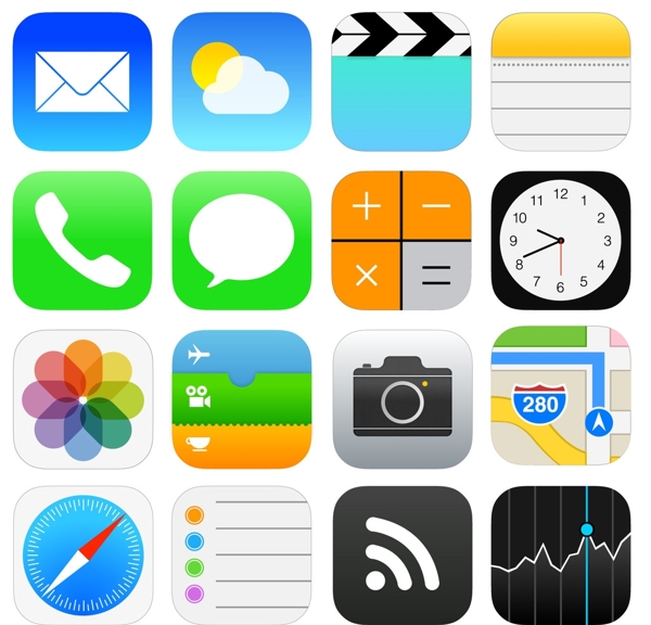 扁平手机icon图标图片