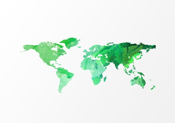 地图世界绿色星空光点科技海报