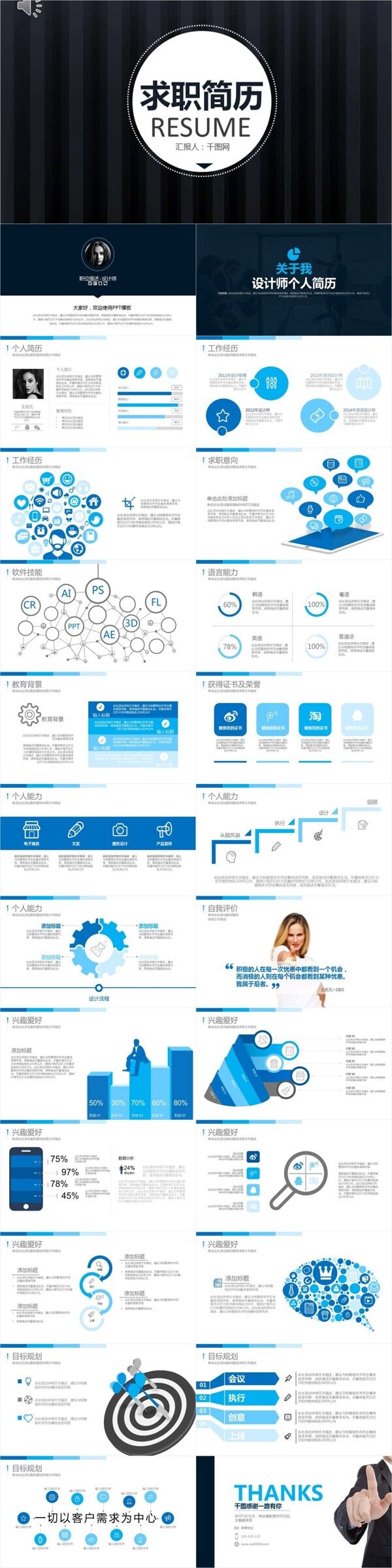 高端求职简历ppt配图