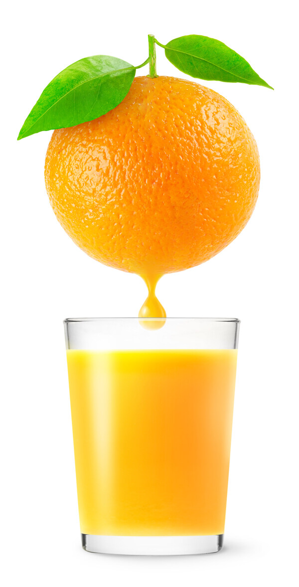 果汁和橙子图片