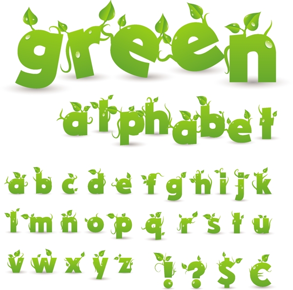 绿色环保字体设计