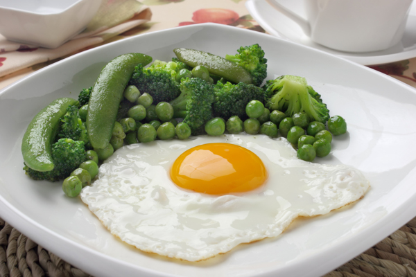 青豆煎蛋早餐图片