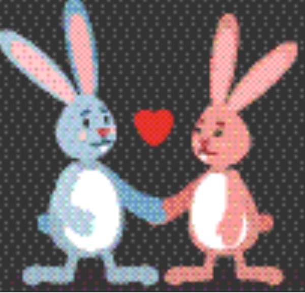 情侣兔子图片