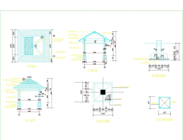 圆亭方案CAD图例图片