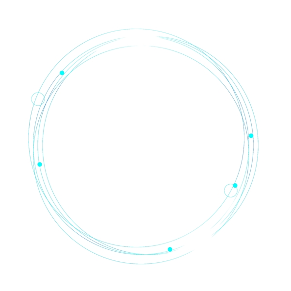创意蓝色科技线条圆形边框插画