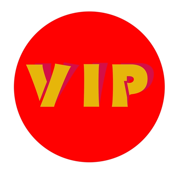 红色的VIP图标插画