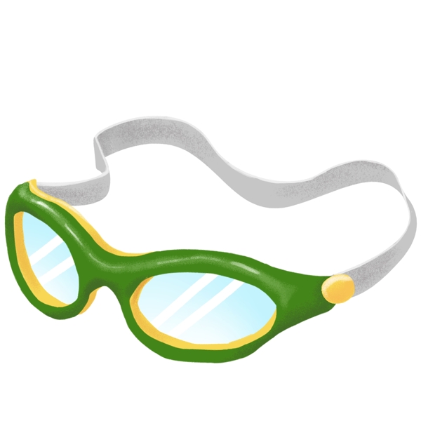 绿色游泳眼镜