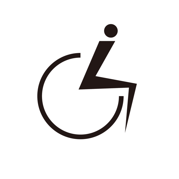 无障碍图标残疾人简约图标矢量