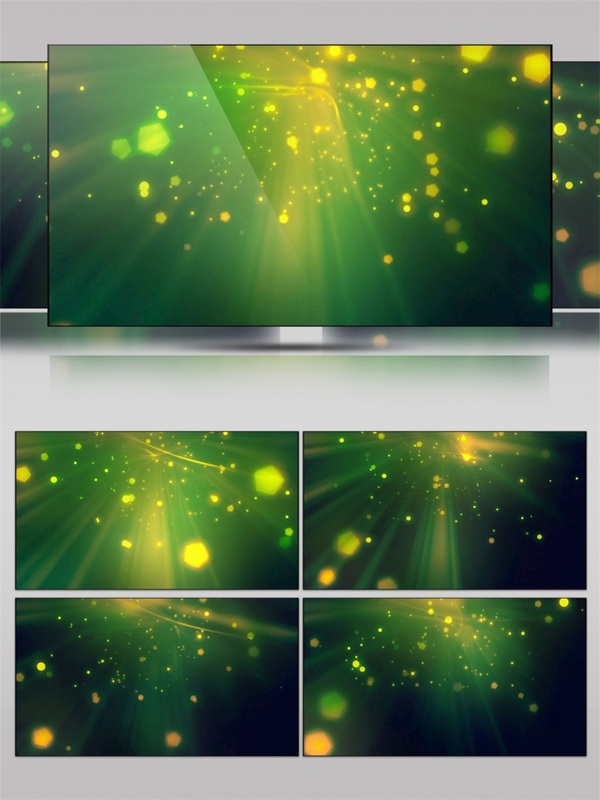 绿色光感粒子视频素材高清