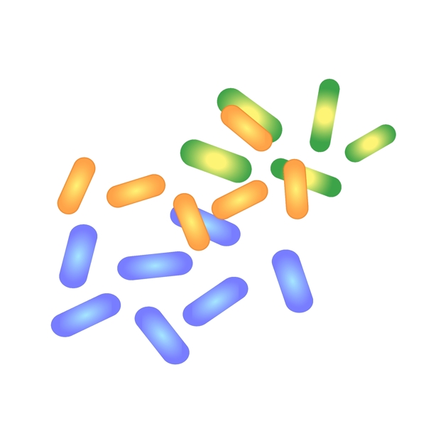 彩色细菌胶囊插画