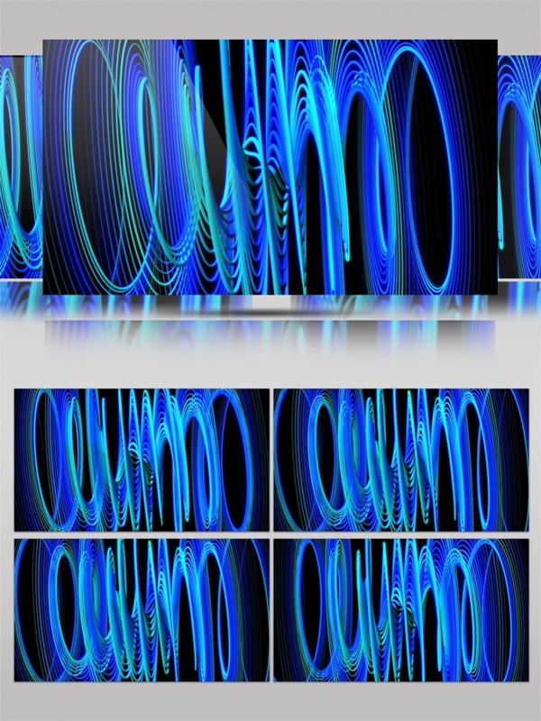 蓝色波形图扩散视频素材