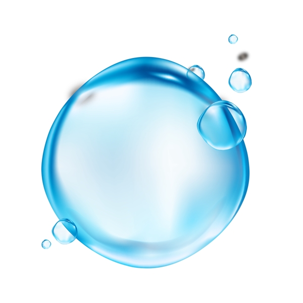 泡泡白色水泡泡沫飞舞透明蓝色