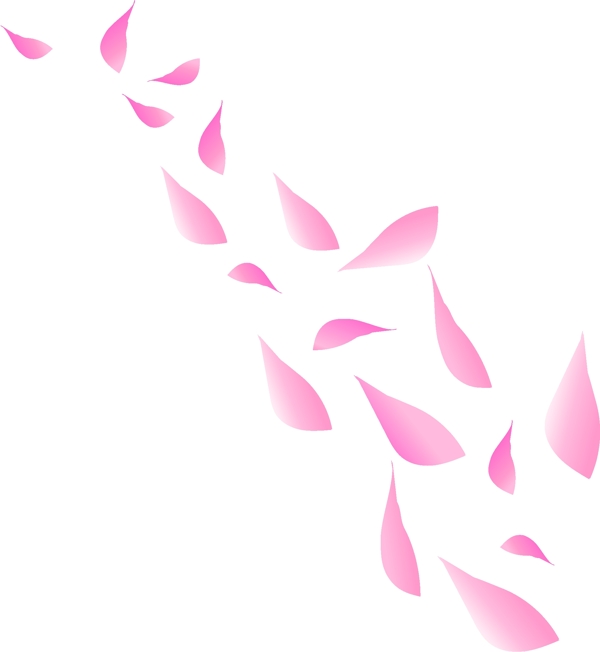 原创粉色漂浮花瓣