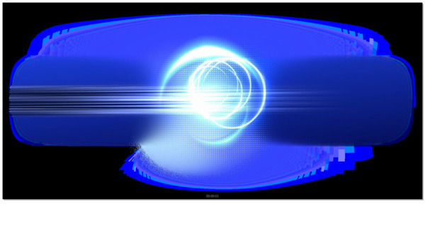 蓝色发光圆圈动态图形视频素材