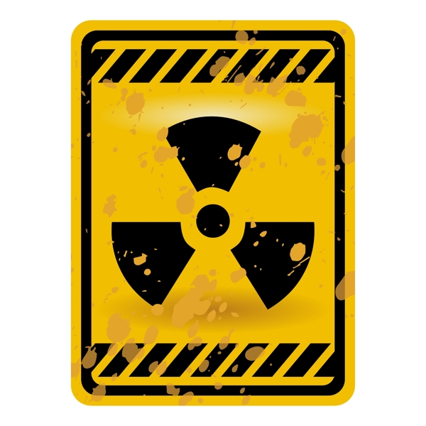 核危险警告牌矢量素材03