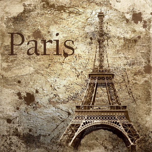 复古巴黎铁塔背景图片