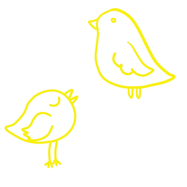 卡通可爱黄色的小鸟