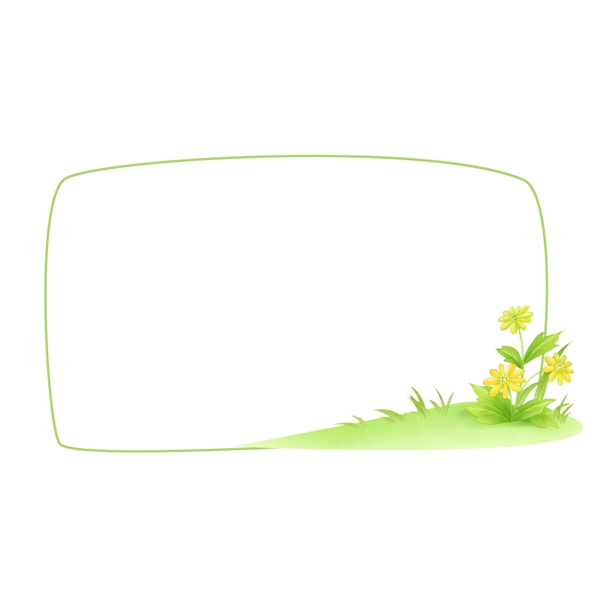 小草植物装饰边框