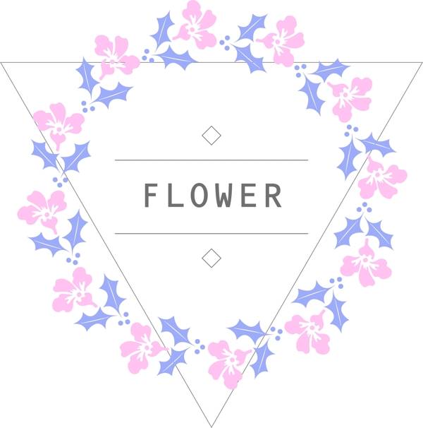 手绘小清新花卉边框可商用元素