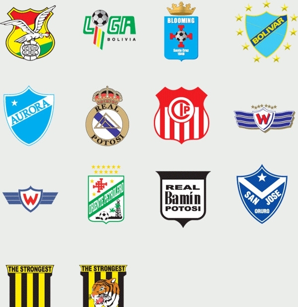 全球2487个足球俱乐部球队标志玻利维亚图片